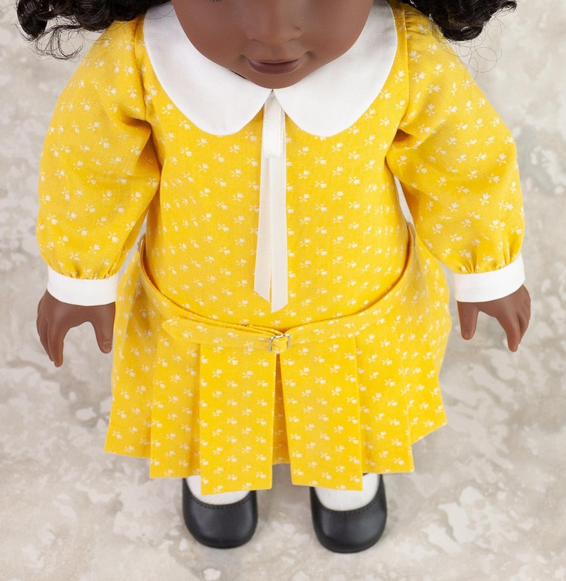 18 inch doll dress pattern ~ Vera's 1920's Dropped Waist Dress with Pleats PDF Sewing Pattern image 5