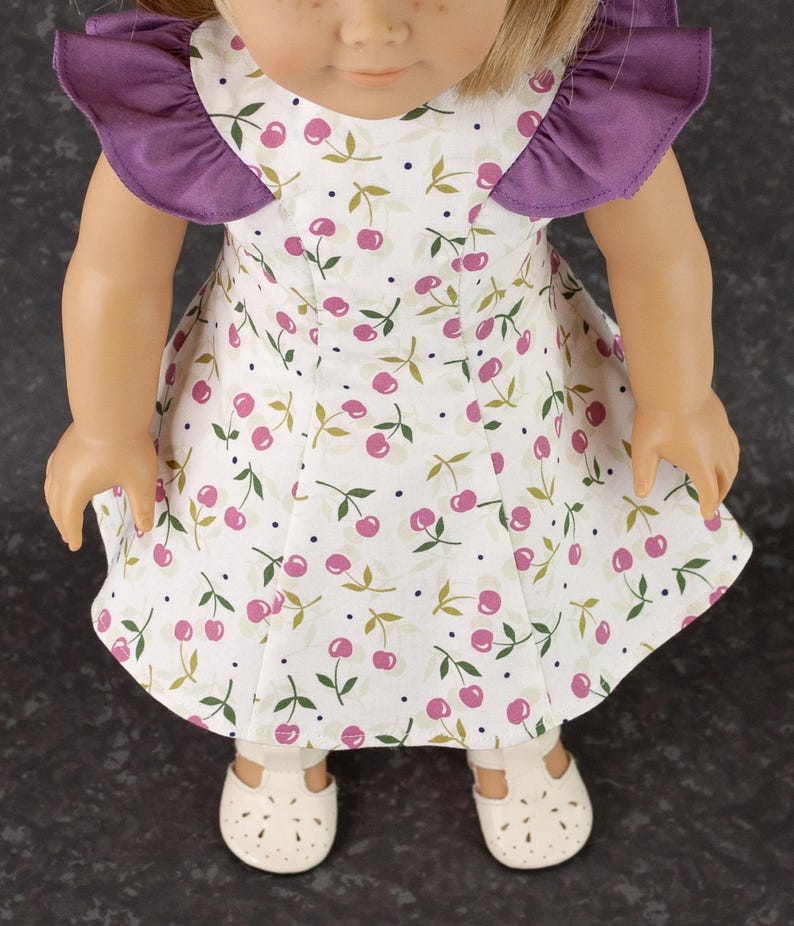 18 inch Doll Clothes Pattern ~ Opal's Ruffle Dress PDF Sewing hand made to fit historical AG Dolls image 7