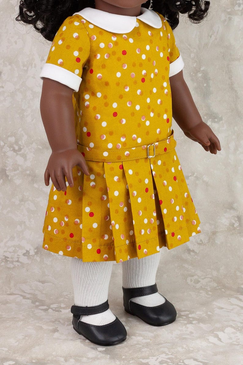 18 inch doll dress pattern ~ Vera's 1920's Dropped Waist Dress with Pleats PDF Sewing Pattern image 8