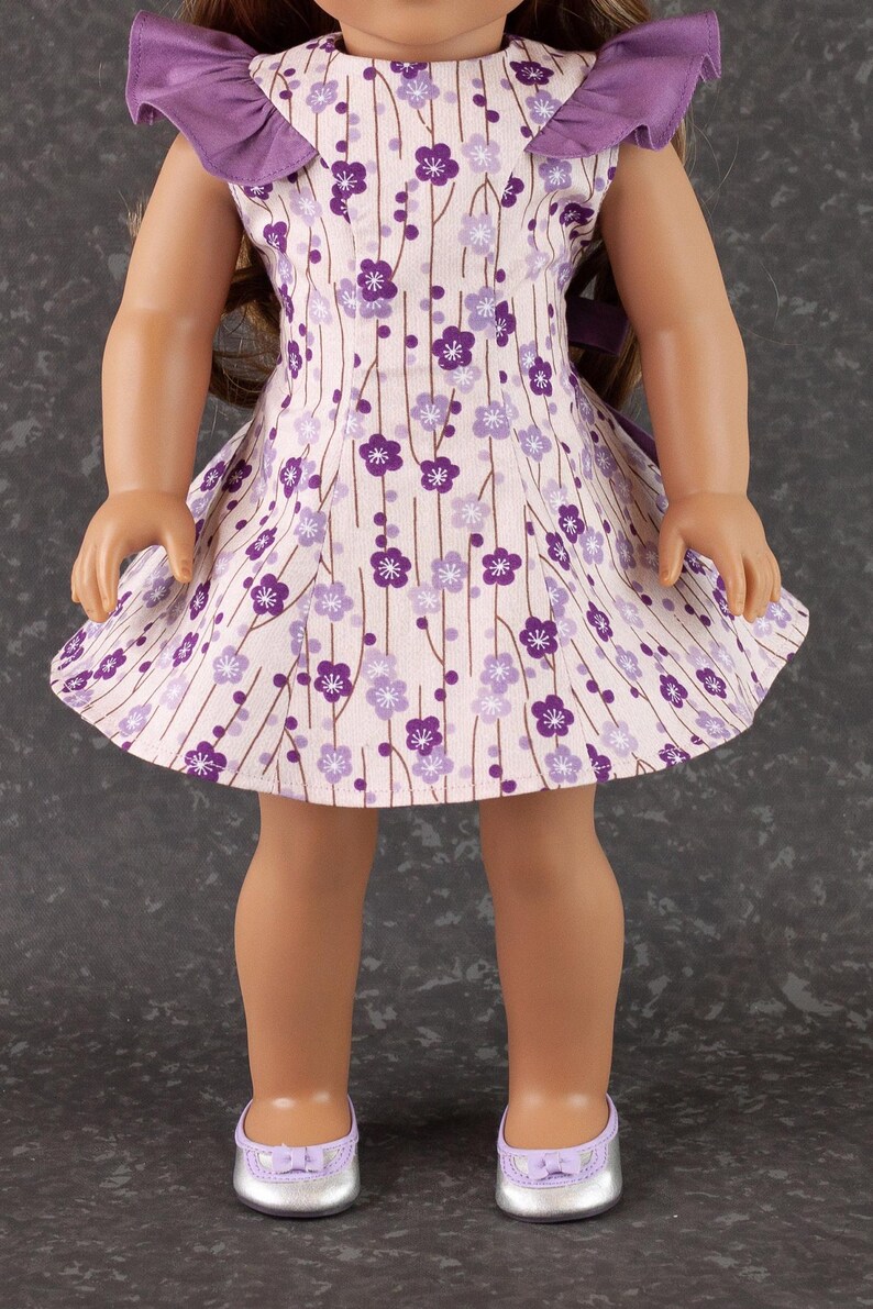 18 inch Doll Clothes Pattern ~ Opal's Ruffle Dress PDF Sewing hand made to fit historical AG Dolls image 8