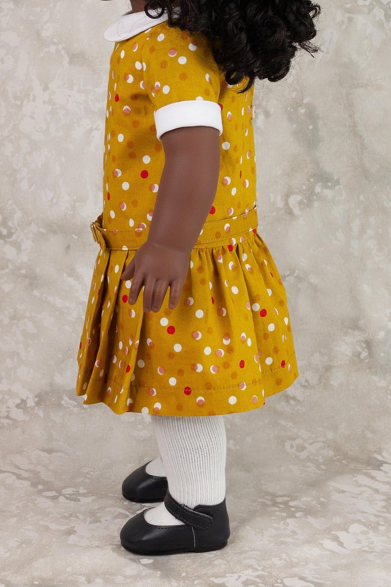 18 inch doll dress pattern ~ Vera's 1920's Dropped Waist Dress with Pleats PDF Sewing Pattern image 9