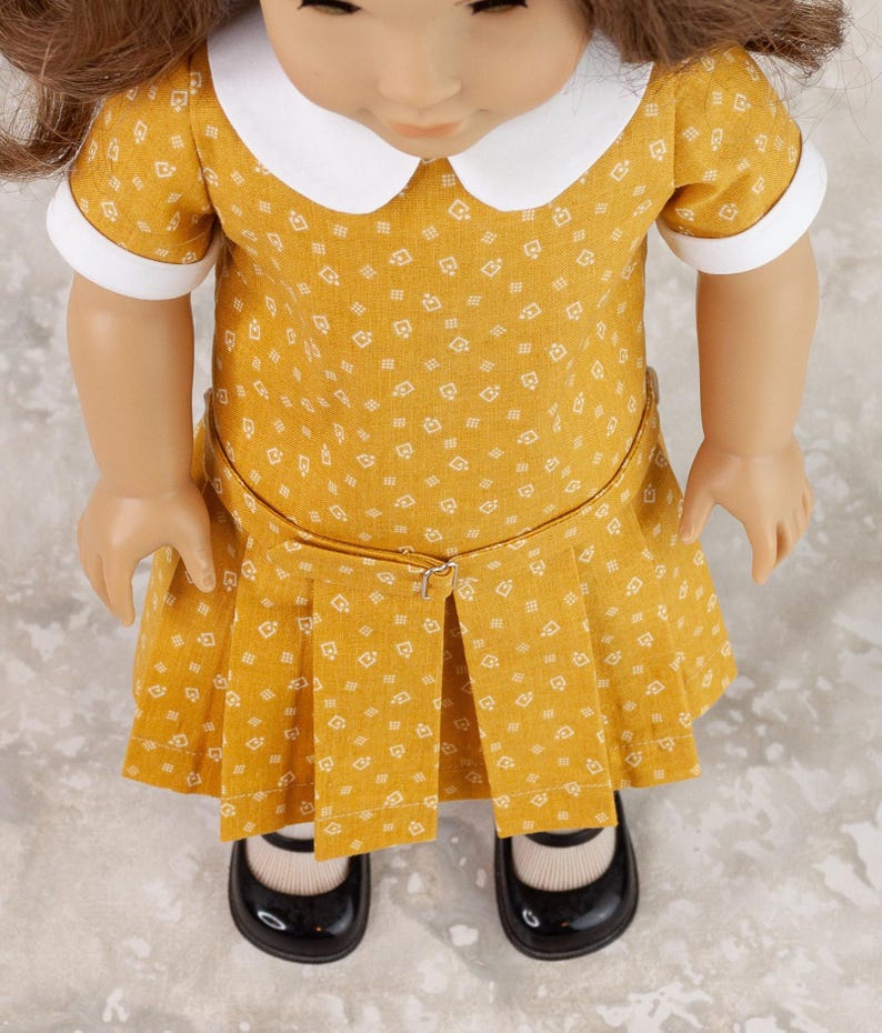 18 inch doll dress pattern ~ Vera's 1920's Dropped Waist Dress with Pleats PDF Sewing Pattern image 7