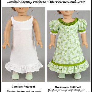 18 inch Doll Pattern ~ Camila’s Regency Petticoat ~ Historical PDF Sewing Pattern image 5
