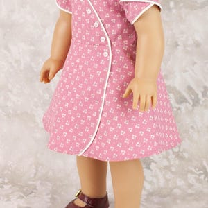 18 inch doll dress pattern ~ Lettie's Button Wrap Dress PDF Sewing Pattern crafted for fitting 18 inch Dolls image 6