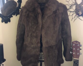 Coney fur coat | Etsy Vintage coney fur Daphmond jacket in