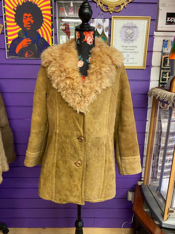vintage 70s afghan coat Gem