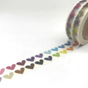 Herz Washi Tape • Planer Washi Tape • Geschenkband • Bastelband • Planerbedarf • Masking Tape • Washi uk • Love Tape • Herzen