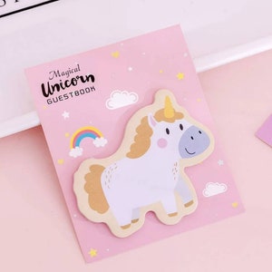 Unicorn sticky note • card making • scrapbook • horse sticky note • decorative sticky notes • animal sticky notes • kraft sticky notes