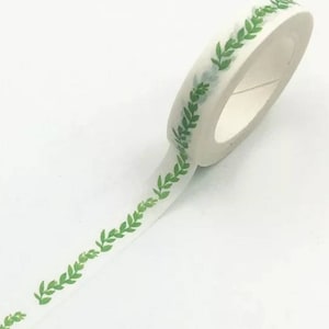 Nastro Washi a foglia sottile di pianta • Nastro washi per pianificatore • sottile • album • nastro washi • nastro decorativo • nastro di palma • quaderno • felce • ghirlanda