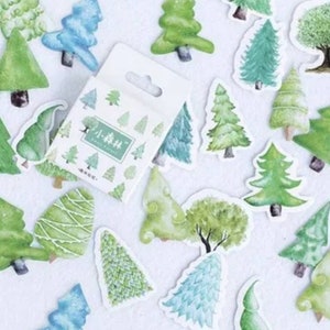 Journal stickers • tree stickers • planner stickers • scrapbook stickers • plant stickers • green stickers