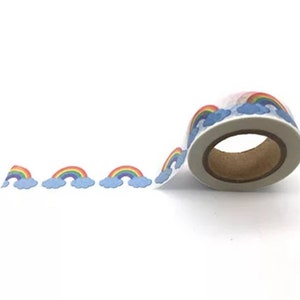 Rainbow Washi Tape • Planner washi tape • Gift wrapping tape • Crafting tape • Planner supplies • Masking tape • Washi tape uk • weather