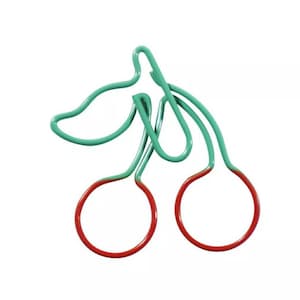 Cherry Paper clip • 5 clips  Planner Accessory • fruit paper clip  • journal clips • planner clips • planner • bookmark • Red • cherries
