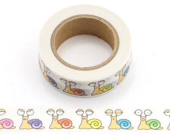 Snail Washi tape • Planner washi tape • Gift wrapping tape • Crafting tape • Planner supplies • Masking tape • Washi tape uk • patience
