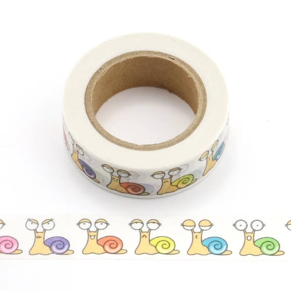 Schnecken Washi Tape • Planer Washi Tape • Geschenkband • Bastelband • Planerbedarf • Masking Tape • Washi Tape uk • Geduld