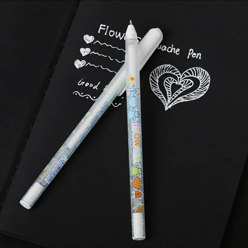 White Gel Pen Bullet Journal Pen Travellers Notebook Etsy