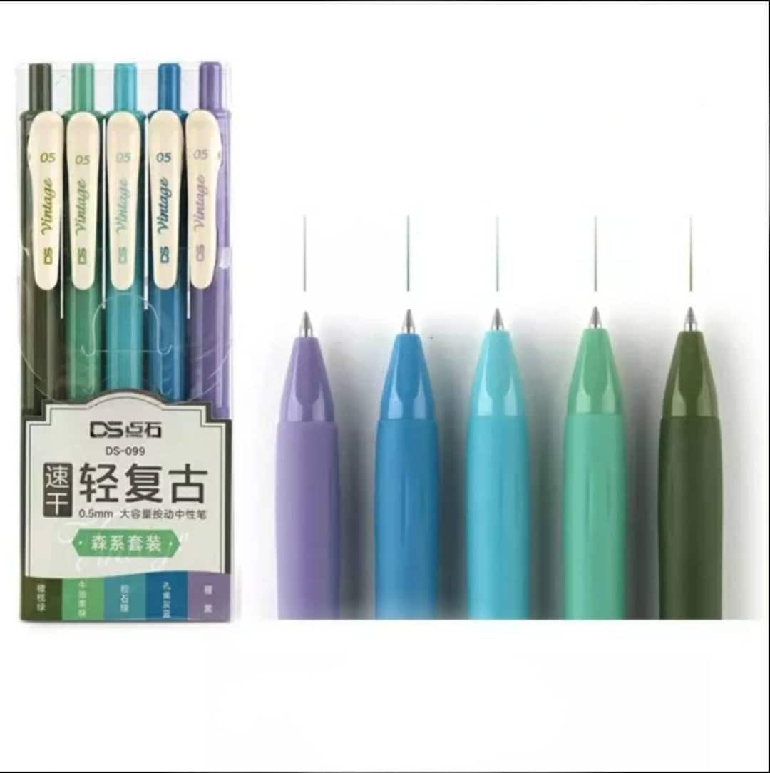 Cold Vintage Gel Pen Set Journal Pen Travellers Notebook Gel Pen