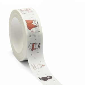 Pattes du Père Noël • Chat de Noël • Ruban washi pour planificateur • Scrapbook • Ruban washi • Ruban décoratif • Ruban de Noël • Ruban festif • Noël • Père Noël
