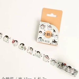 Penguin Washi • berenprint • Planner washi tape • Cadeauverpakkingstape • Knutselen • Plannerbenodigdheden • Washi UK • Rock Hopper • Alk • Zeevogel