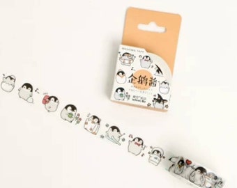 Penguin Washi • bear print • Planner washi tape • Gift wrapping tape • Crafting • Planner supplies • Washi uk • rock hopper • auk • sea bird