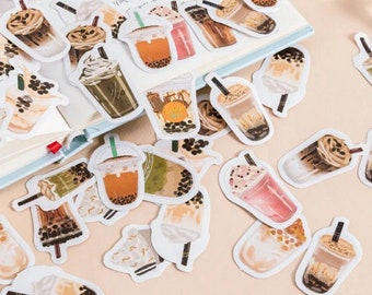 Coffee stickers • java Journal stickers • planner • cold brew • cappuccino • espresso • brew stickers uk • iced cofee • bubble tea