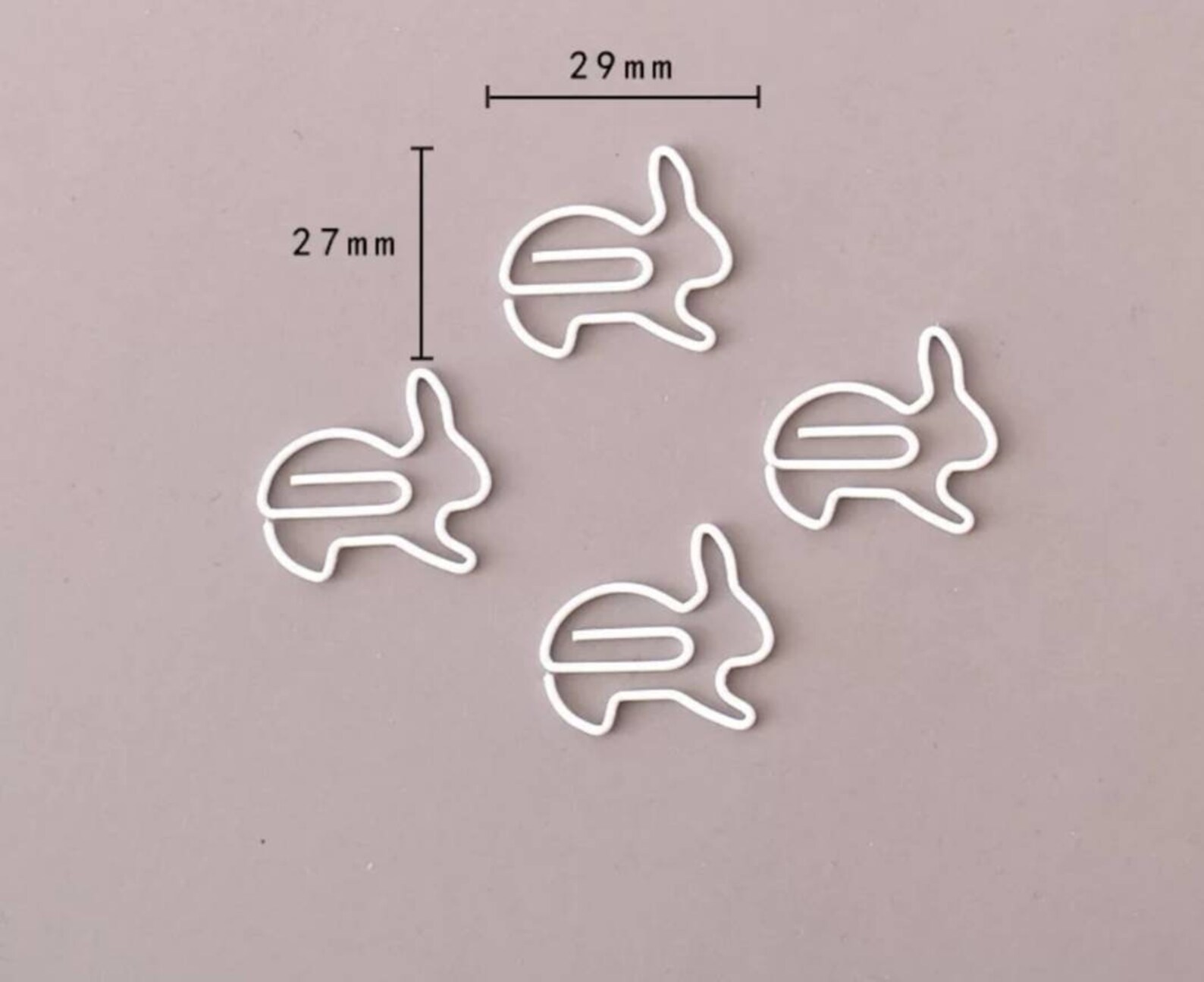 White Rabbit Paper Clip • 5 Clips Planner Accessory • Animal Paper Clip ...