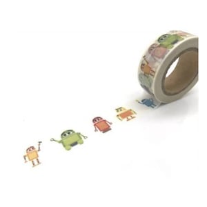 Nastro Washi robot, nastro washi Planner, creazione di carte, album di ritagli, nastro washi sottile, nastro decorativo, nastro fantasia, taccuino per viaggiatori, bot