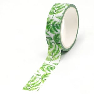 Nastro Washi foglia di pianta • Nastro washi pianificatore • creazione di cartoline • album • nastro washi sottile • nastro decorativo • nastro di palma • quaderno • felce