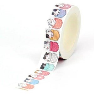 Cat Washi • kitten print • Planner washi tape • tabby cat • catnap tape • Planner supplies • Masking tape • Washi uk • feline tape • puss