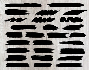 Brush Stroke Svg Etsy