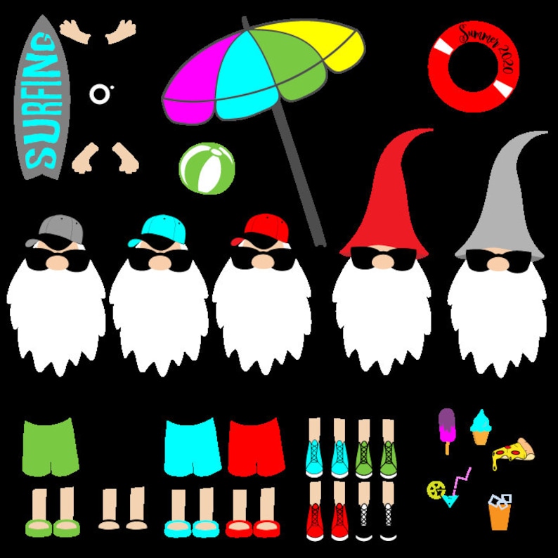 Download Summer Gnomes Svg Hand drawn Gnome Svg Beach Gnome Svg | Etsy