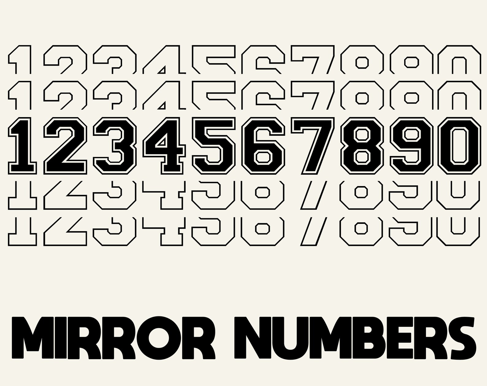 Mirror Font Mirror Font Svg Mirror Font Svg File Mirrored Etsy
