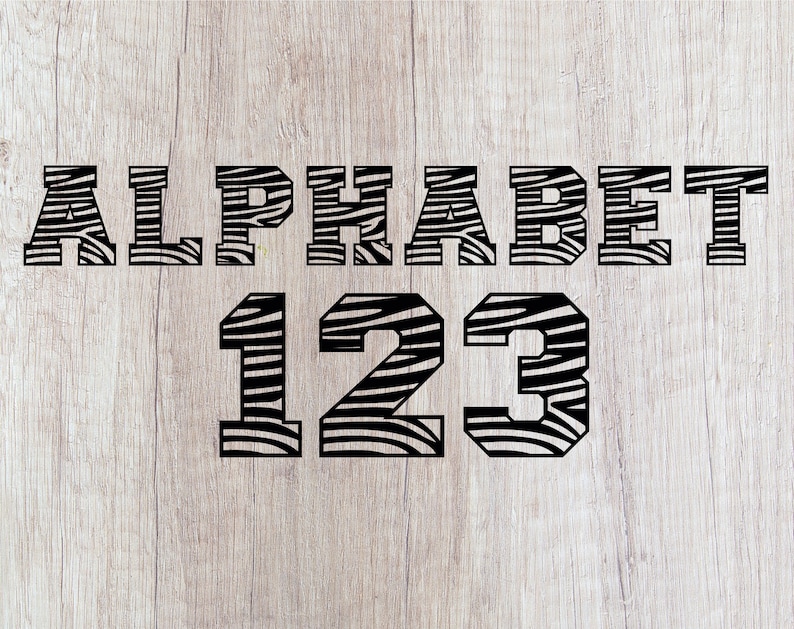 Download Zebra font Zebra font svg Zebra alphabet svg Zebra numbers ...