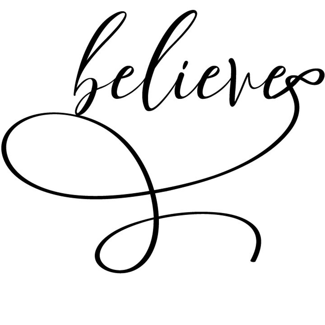Believe svg believe svg file believe png believe hand drawn | Etsy