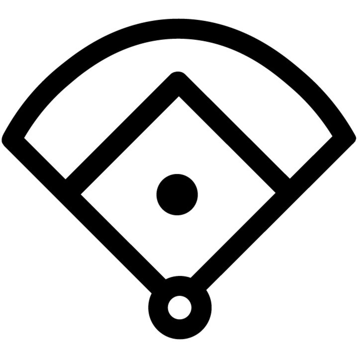 Baseball Field svg Baseball Field Outline svg Baseball Field Etsy