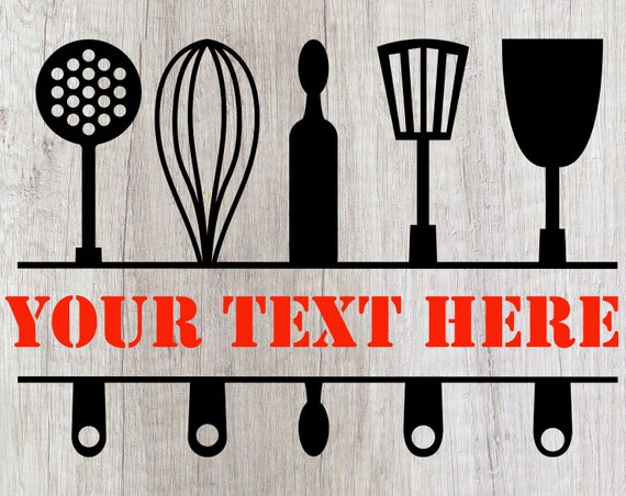 Download Kitchen Monogram Svg Kitchen Svg Kitchen Split Frame Svg Etsy