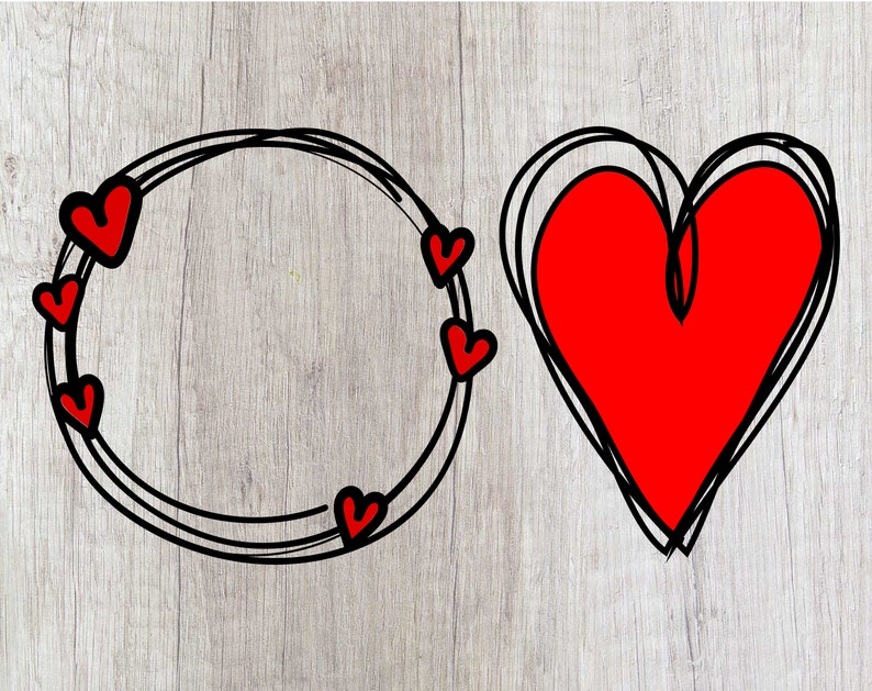 Download Love circle frame svg round frame svg love svg red heart ...