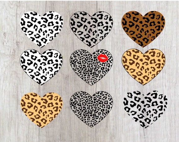 Download Digital Download Leopard Heart Svg Design Animal Print Svg Valentines Day Svg Files For Cricut Clip Art Art Collectibles
