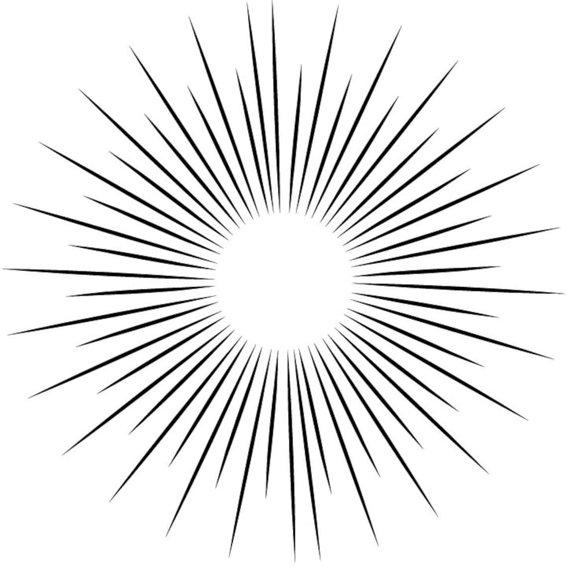Sunburst svg sun burst svg Sunburst shapes svg Bursting rays Etsy