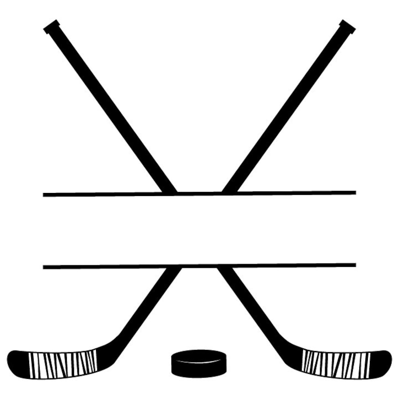 Ice hockey monogram svg ice Hockey Split Monogram svg Hockey Etsy