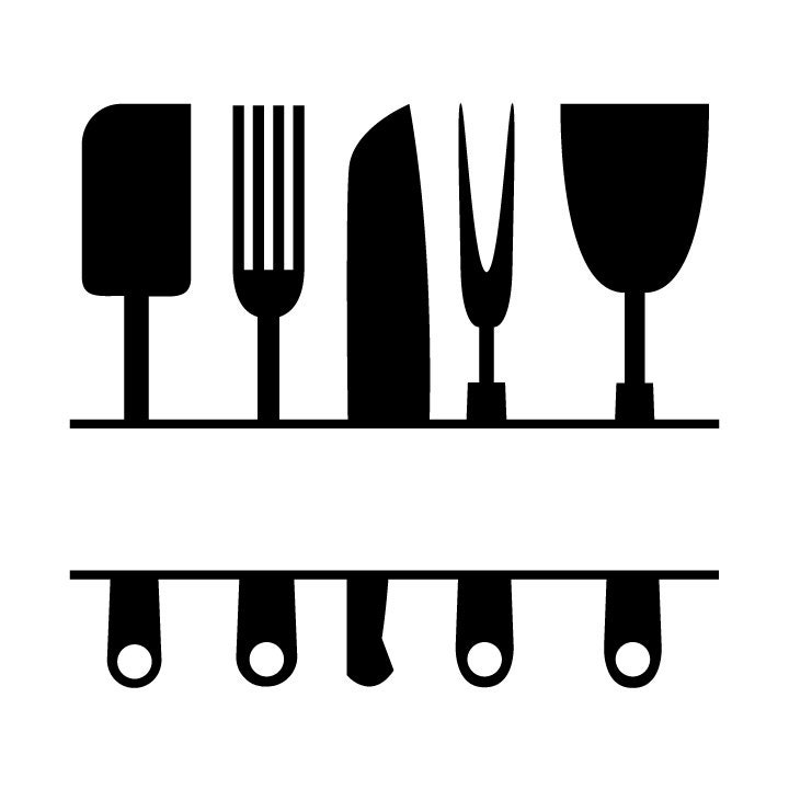 Kitchen Monogram Svg Kitchen Svg Kitchen Split Frame SVG | Etsy