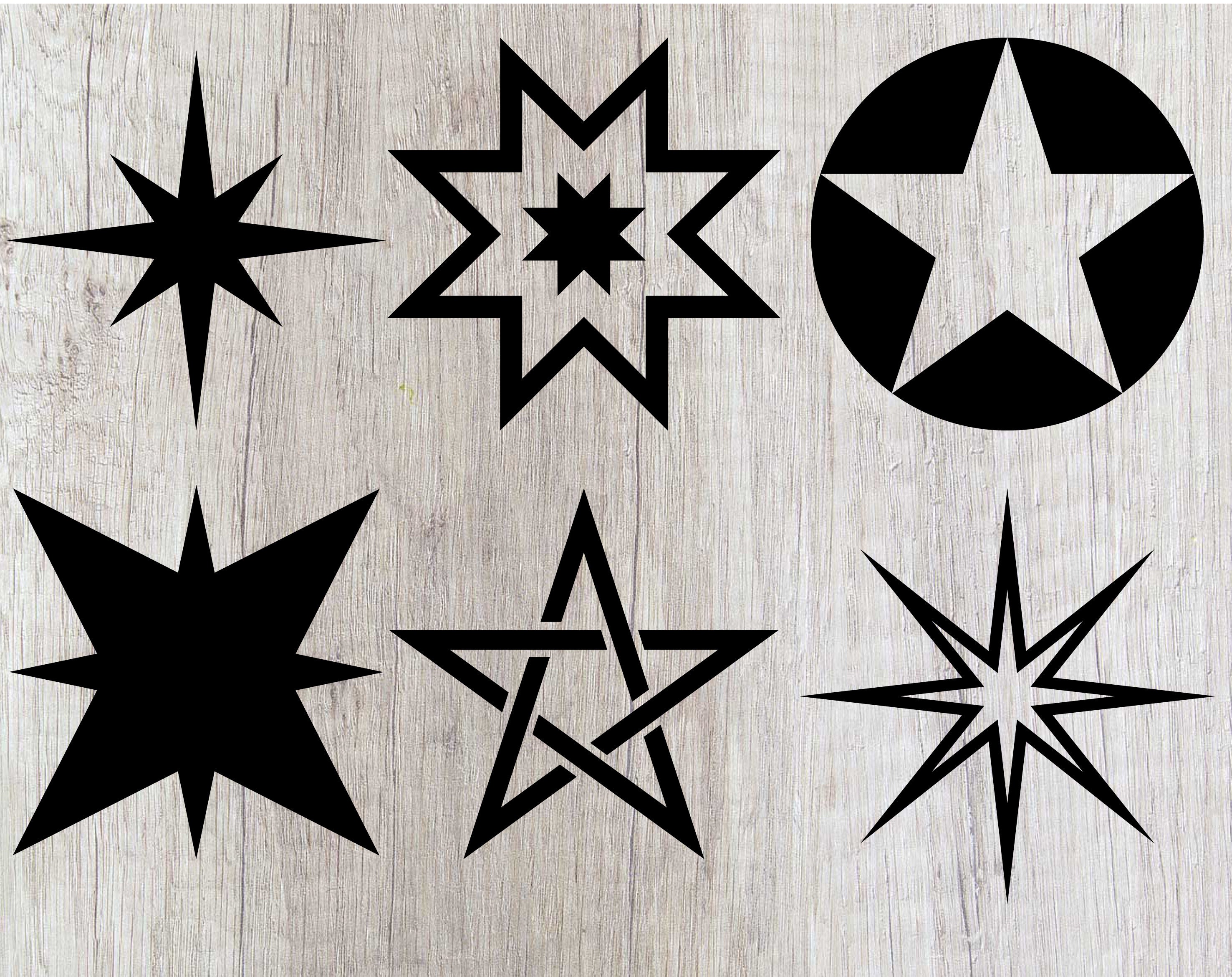 Christmas Star Svg Star Svg Stars Svg File Bundle Stars Svg 5d  Etsy