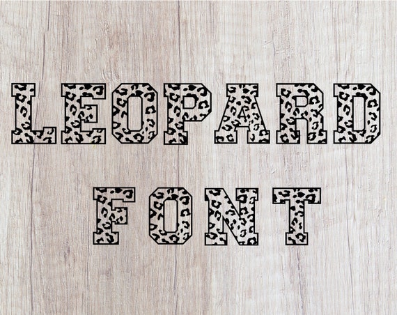 Download Leopard Font Svg Leopard Font Animal Font Svg Leopard Alphabet Etsy