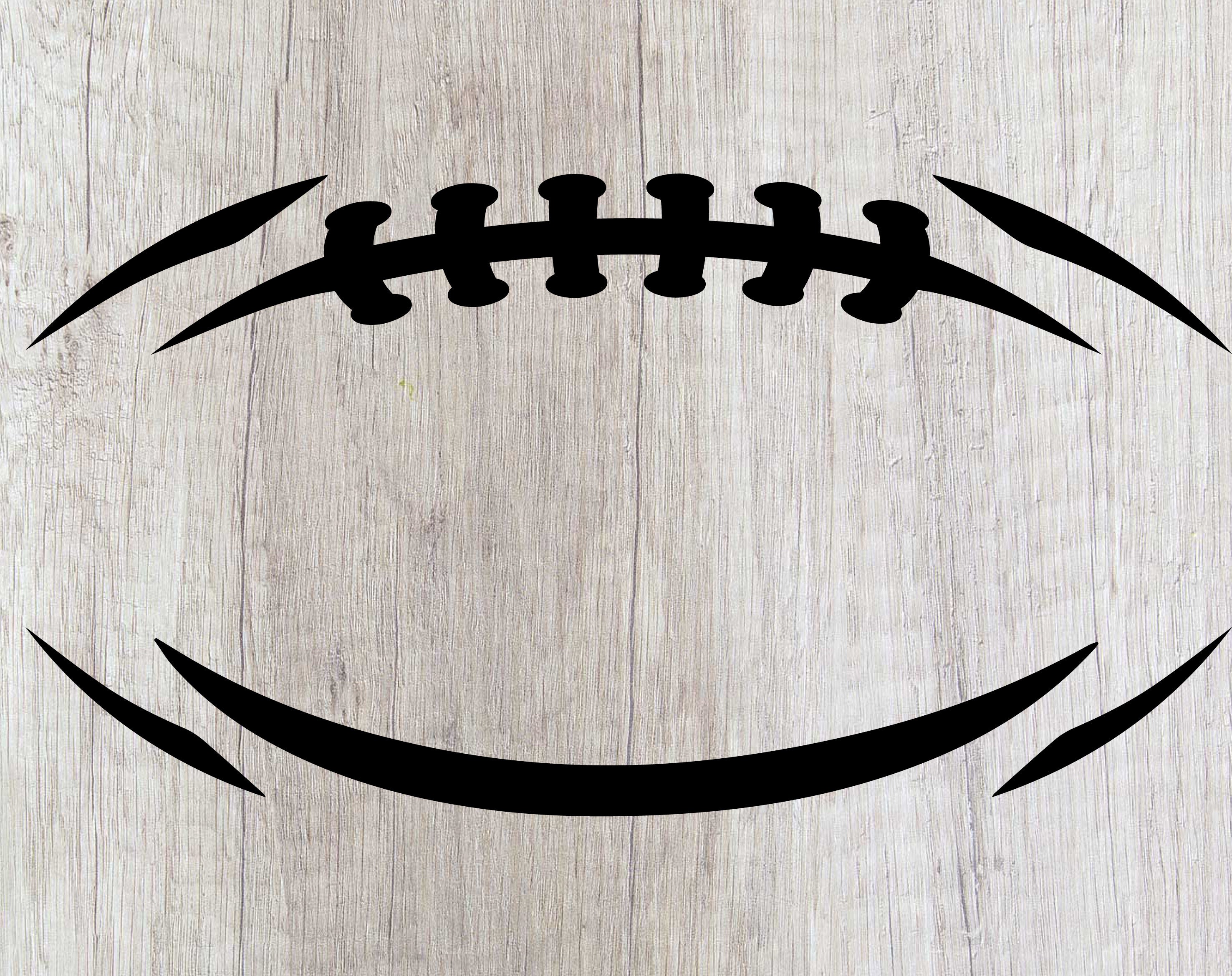 Football laces svg laces svg Football Stitches svg file Split Etsy