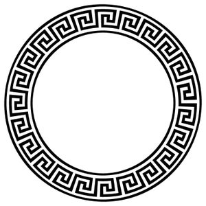 Greek frame svg Greek Circle Monogram svg Circle Monogram svg | Etsy