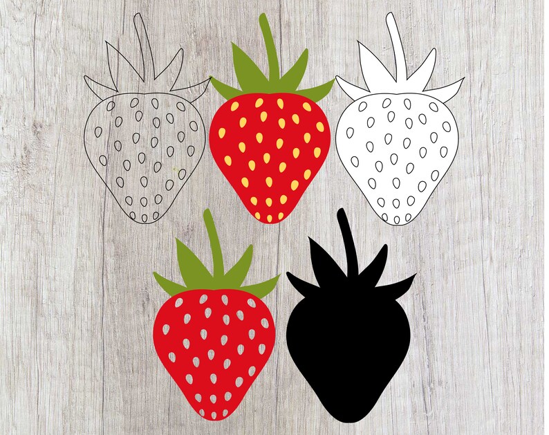 Download Clip Art Strawberry Svg Summer Svg Berries Svg Files For Cricut Art Collectibles