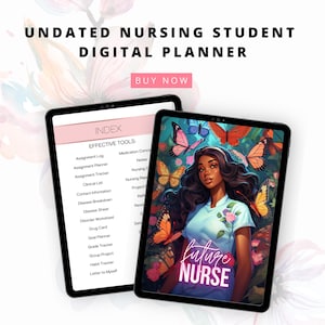 Nursing Student Digital Planner, Nurse Student Planner, Nursing School, Undated Nursing Digital Planner, Future Nurse Gift, Nurse Planner