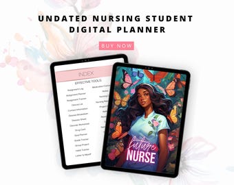 Nursing Student Digital Planner, Nurse Student Planner, Nursing School, Undated Nursing Digital Planner, Future Nurse Gift, Nurse Planner