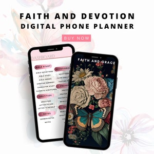 Faith Digital Planner, Digital Bible Planner, Digital Prayer Planner, Prayer Journal, Faith Over Fear, Christian Planner, Devotional Journal