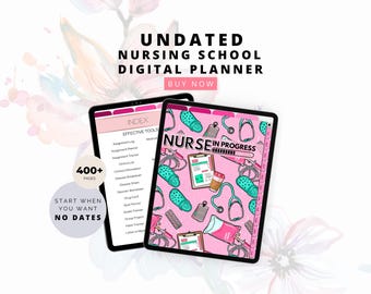 Nursing Student Digital Planner, Digital Planner For Nursing Students, Nursing School Planner, Student Nurse,   Planner, Planner Nurse