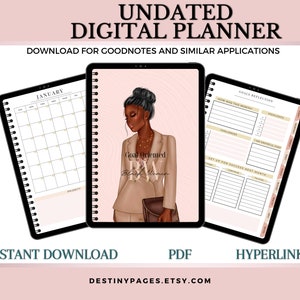 Black Girl Magic Digital Planner Empowering Interactive Organization Journal for African American Boss Women, Black-Owned Excellence Planner